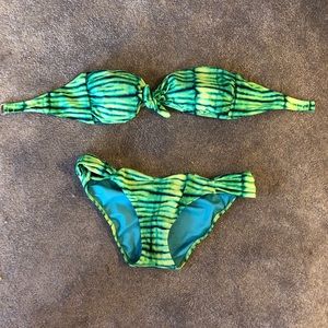 Victoria’s Secret Strapless Tie Dye Bikini Set
